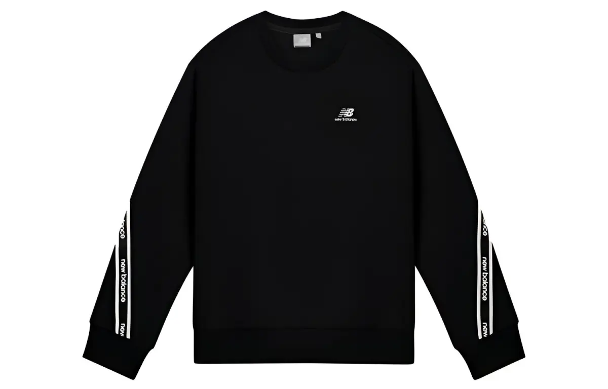 New Balance Sweatshirts Women's Black Crew Neck Moderate Regular