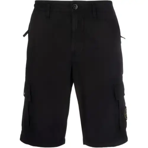 STONE ISLAND Casual Shorts Men's Black