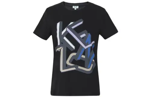 KENZO T Shirts Women's Black Crew Neck Moderate Straight Fit