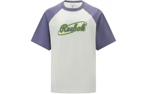Reebok Raglan Sleeve T Shirt Women's Beige/Purple