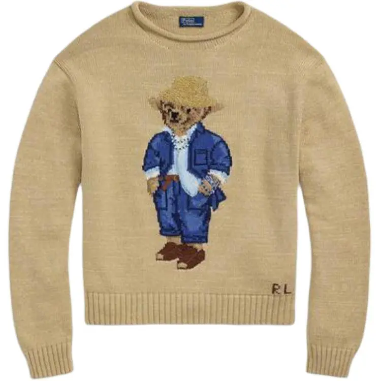 Polo Ralph Lauren Polo Bear Sweater Loose Fit Women's Khaki