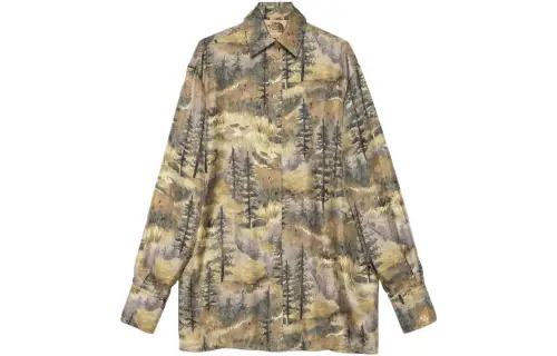 GUCCI X THE NORTH FACE Gucci X The North Face Shirts Women's Yellow Lapel Moderate