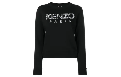 KENZO Sweatshirts Women's Black Crew Neck Moderate Regular