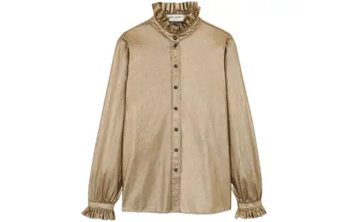 SAINT LAURENT Ruffled Long Sleeved Shirt