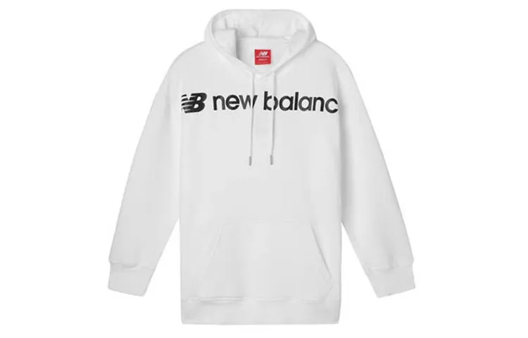 New Balance Sweatshirts Women's White Hooded Moderate Regular