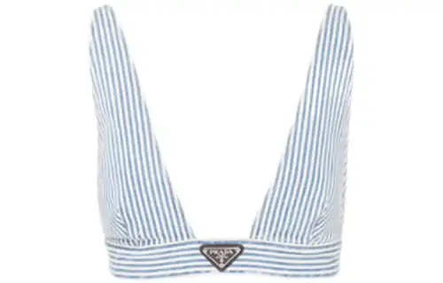 【Previous Season】striped denim crop top
