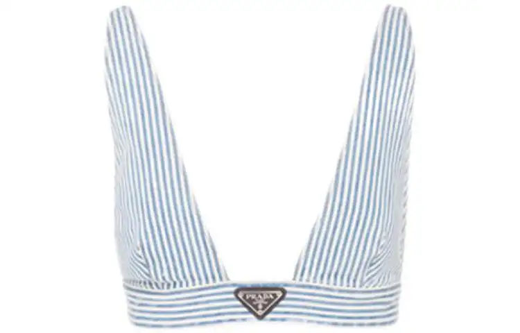 【Previous Season】striped denim crop top