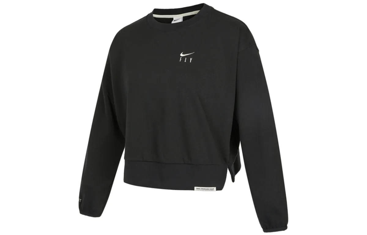 Nike Sweatshirts Women's Black Crew Neck Moderate Regular