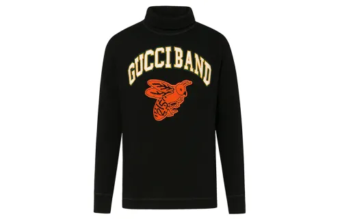 GUCCI Sweatshirts Women's Black Turtleneck Moderate Regular