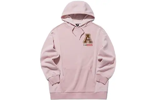 ANTA Sweatshirts Women's Cream Pink Hooded Moderate Regular