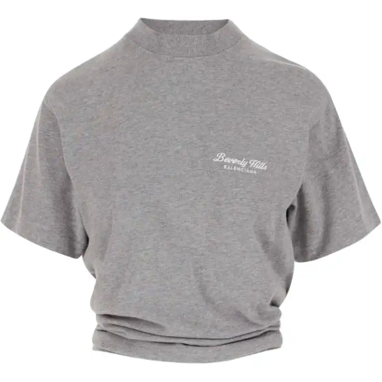 Balenciaga Knot Detailed Cropped T-Shirt