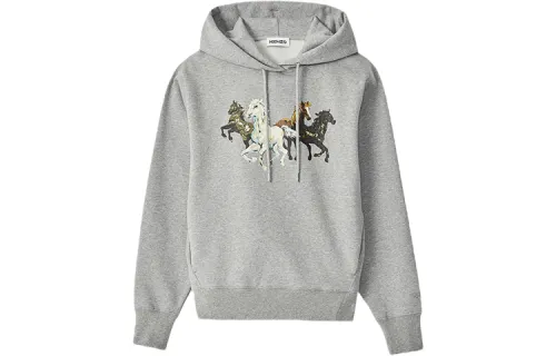 KENZO Sweatshirts Women's Gray Hooded Moderate