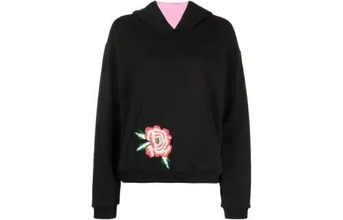 KENZO Floral Embroidered Reversible Hoodie