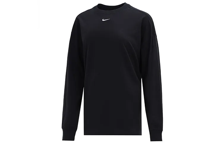 Nike Sweatshirts Women's Black Crew Neck Moderate Regular