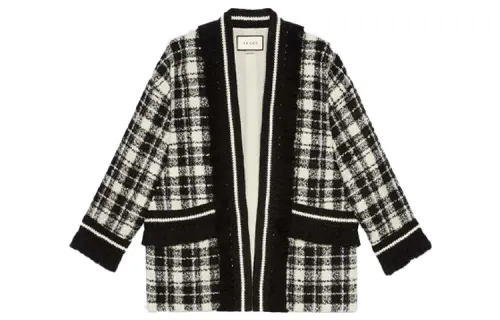 【Previous Season】tweed long-sleeve coatigan