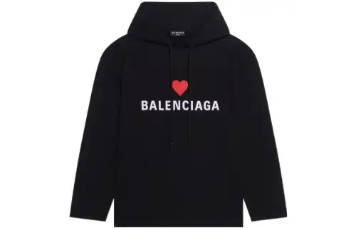 Balenciaga Sweatshirts Women's Black Hooded Moderate Other