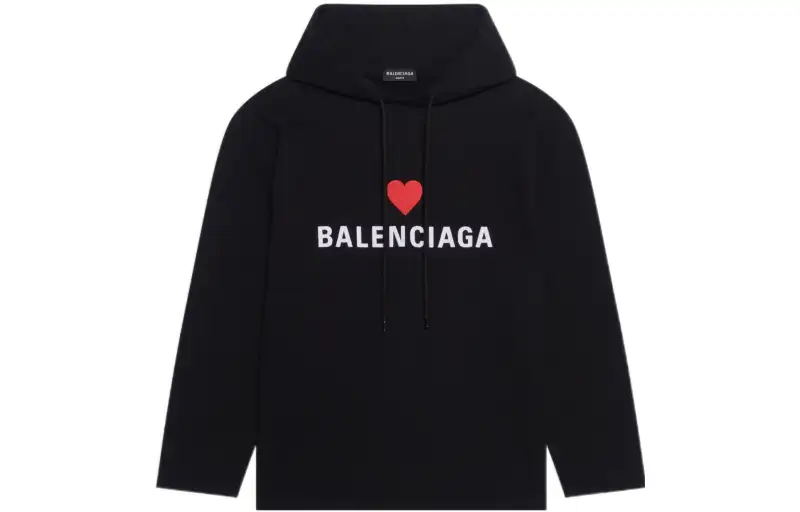 Balenciaga Sweatshirts Women's Black Hooded Moderate Other