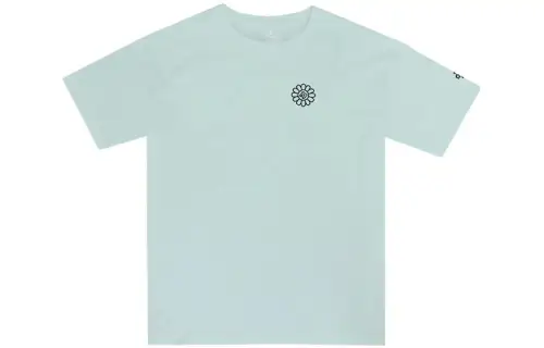 Converse T Shirts Women's Sky Blue Crew Neck Moderate Straight Fit