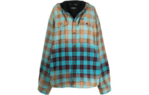 Balenciaga Bleached Shirt 'Turquoise/Red'