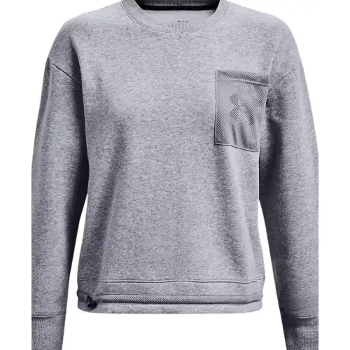 Under Armour Rival Sweatshirts Women's Gray Crew Neck Thickened Regular