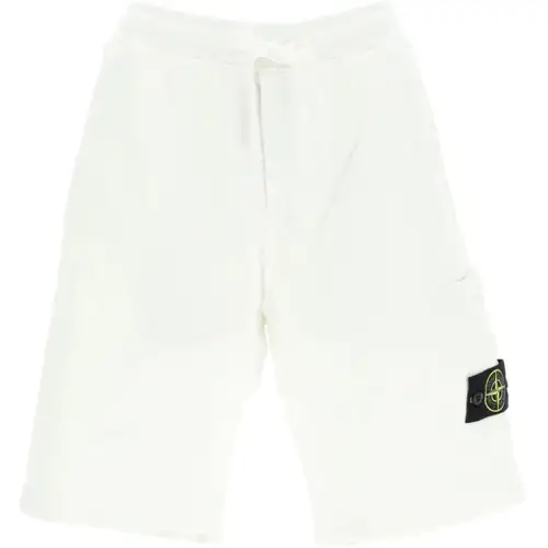 STONE ISLAND Logo Patch Drawstring Shorts