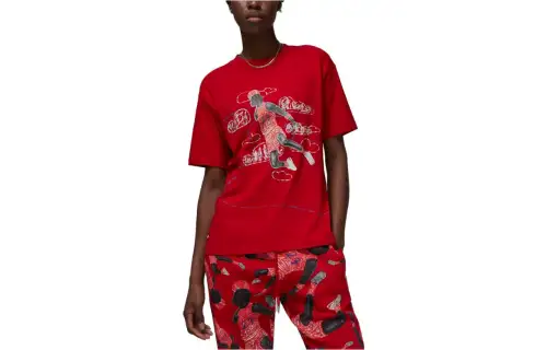 JORDAN X Parker Duncan Printed 'Red' T shirt