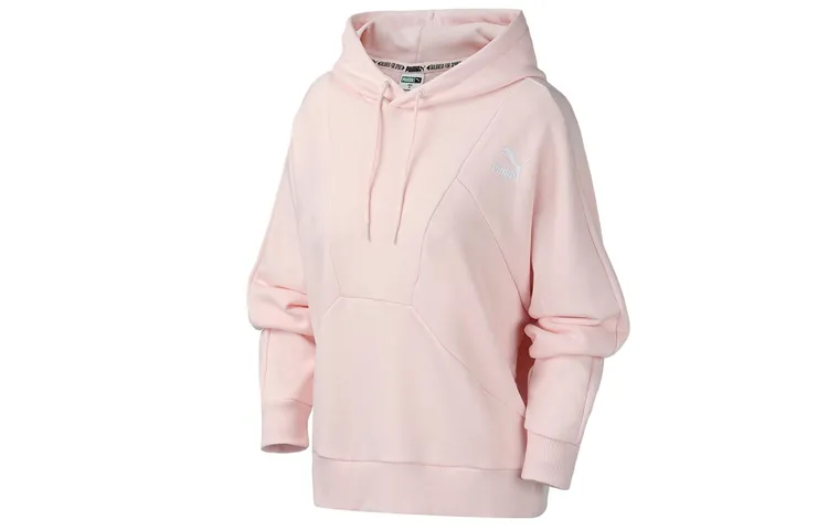 PUMA Sweatshirts Women's Light Pink Hooded Moderate Other