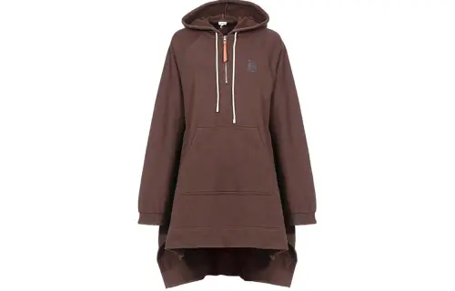LOEWE Sweatshirts Women's Dark Brown Hooded Thickened Regular