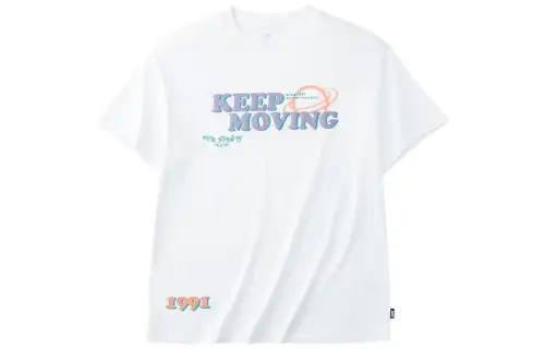 ANTA Life Collection T Shirts Women's Snowflake White Crew Neck Moderate Straight Fit
