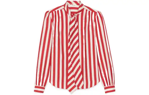 SAINT LAURENT Striped Long Sleeved Shirt