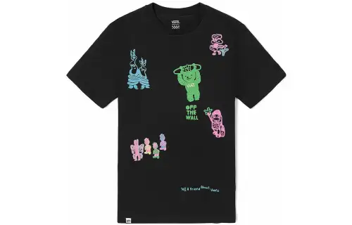 Vans T Shirts Women's Black Crew Neck Moderate Other