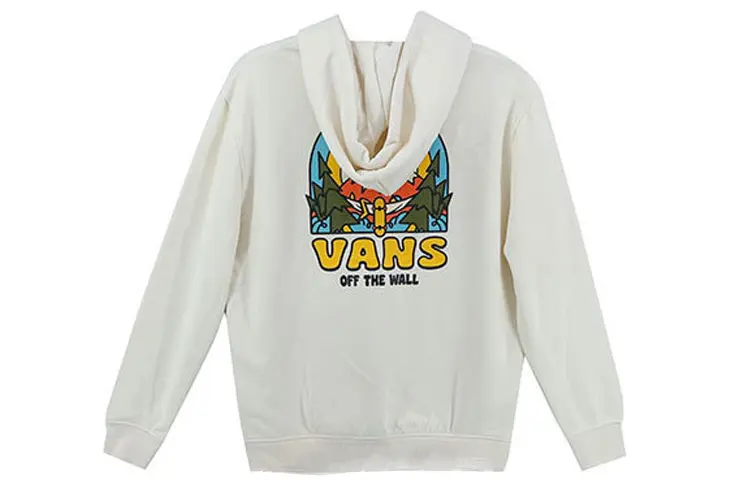 Vans Sweatshirts Women's Beige Hooded Moderate Regular