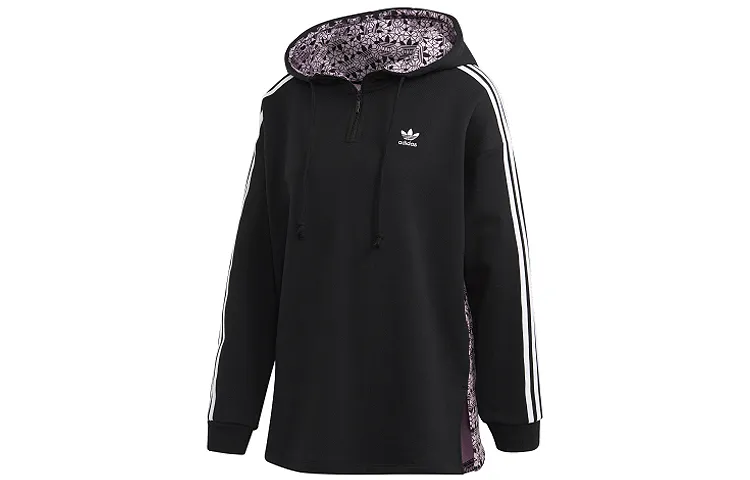Adidas Originals 3-Stripes Sweatshirts Women's Hooded Moderate Regular
