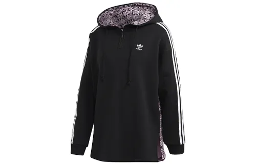 Adidas Originals 3 Stripes Sweatshirts Women's Hooded Moderate Regular