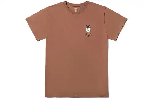 Vans T Shirts Women's Chocolate Crew Neck Moderate Straight Fit
