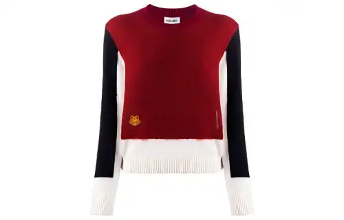 Kenzo tiger-patch colourblock sweater