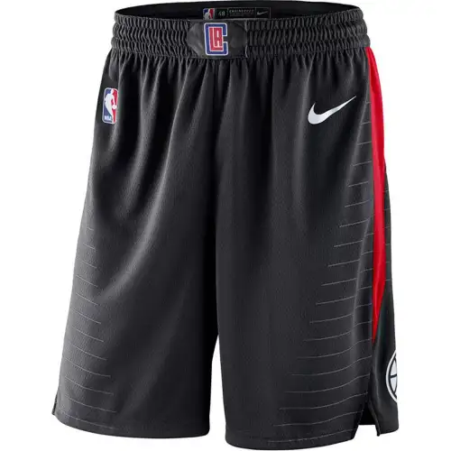 Nike Statement Swingman Elasticated Mid-Rise Fit Basketball Pants Los Angeles Clippers Men's Black
