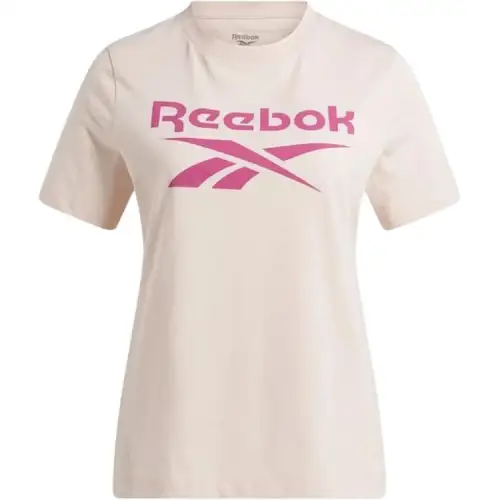 Reebok T Shirts Women's Pink Crew Neck Moderate Straight Fit
