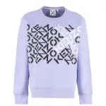 KENZO Letter Logo Sweatshirts Women's Purple Crew Neck Moderate Regular