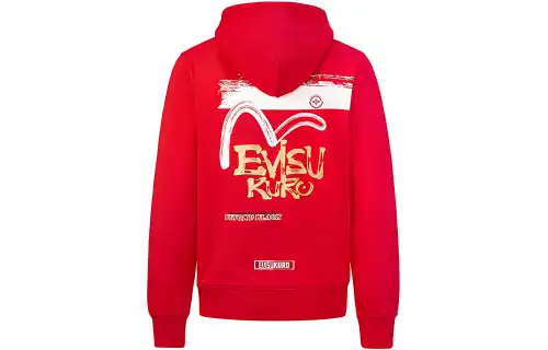 EVISU Sweatshirts Women's Red Hooded Moderate Regular