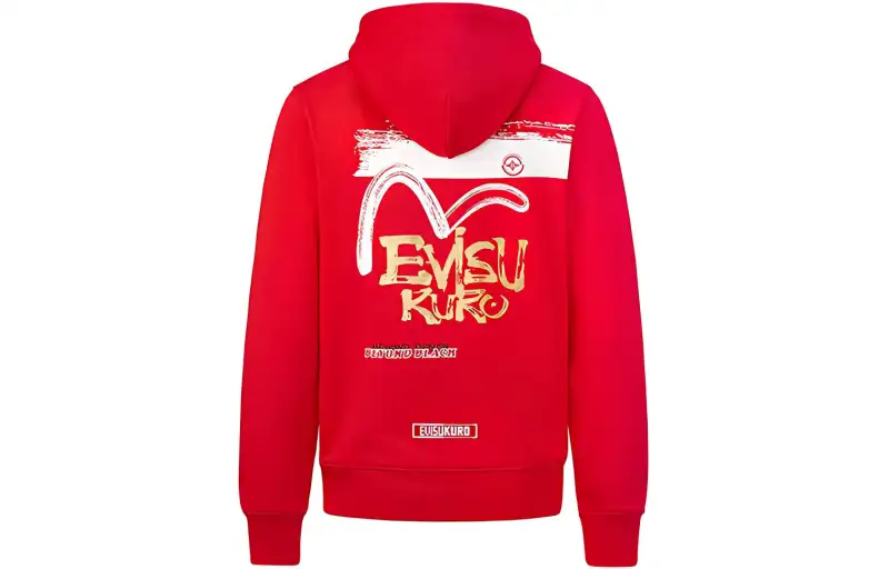 EVISU Sweatshirts Women's Red Hooded Moderate Regular