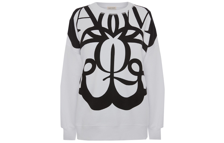 Женский свитшот Alexander McQueen (белый)