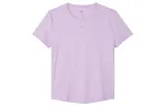Nike T Shirts Women's Purple Crew Neck Moderate Straight Fit