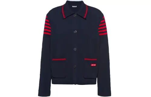 MIU MIU SS21 Slim Fit Knitwear Women's Marine Blue