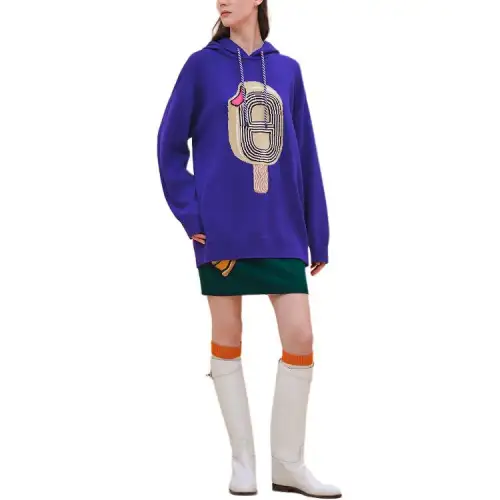 HERMES SS24 Knitwear Women's Iris Purple