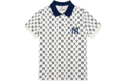 MLB MLB, base creamy polo, with your logo imprint, with short sleeve