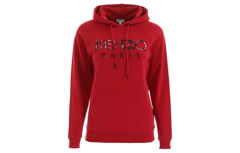 KENZO Sweatshirts Women's Red Hooded Moderate Regular