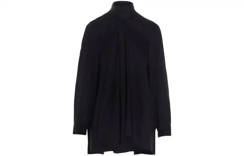 Balenciaga Shirts Women's Black Stand Collar Moderate Other