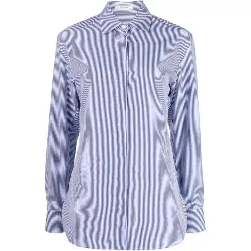 THE ROW Shirts Women's Navy Lapel Moderate Other