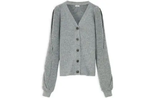 LOEWE Knitwear Women's Gray V Neck Moderate Other